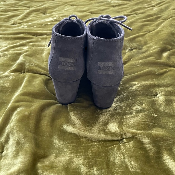 Toms Kala Suede Wedge Bootie Gray 7.5 - Picture 5 of 8